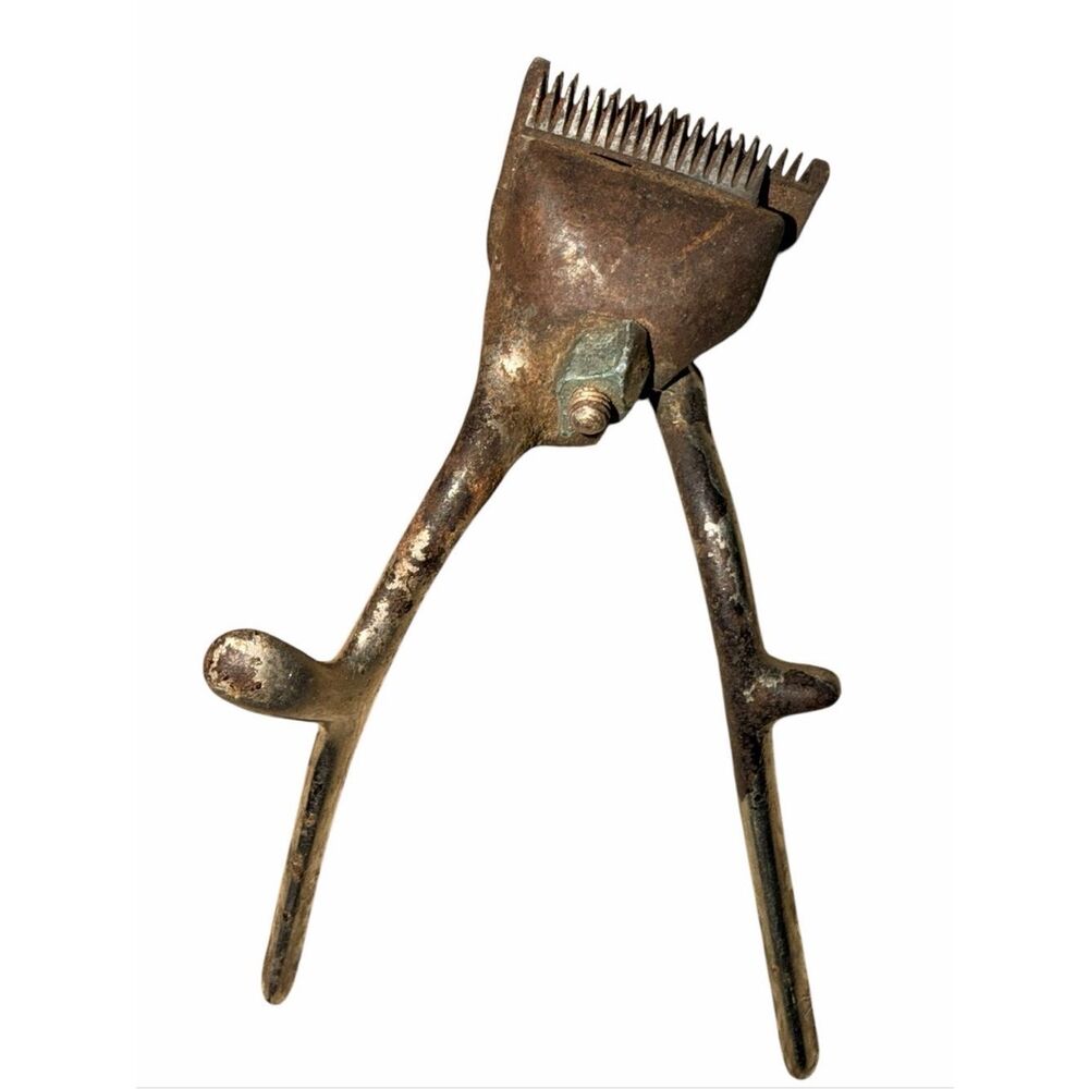 Vintage Manual Hair Clippers Antique Rusty Blade Plate Replacement Part Repair